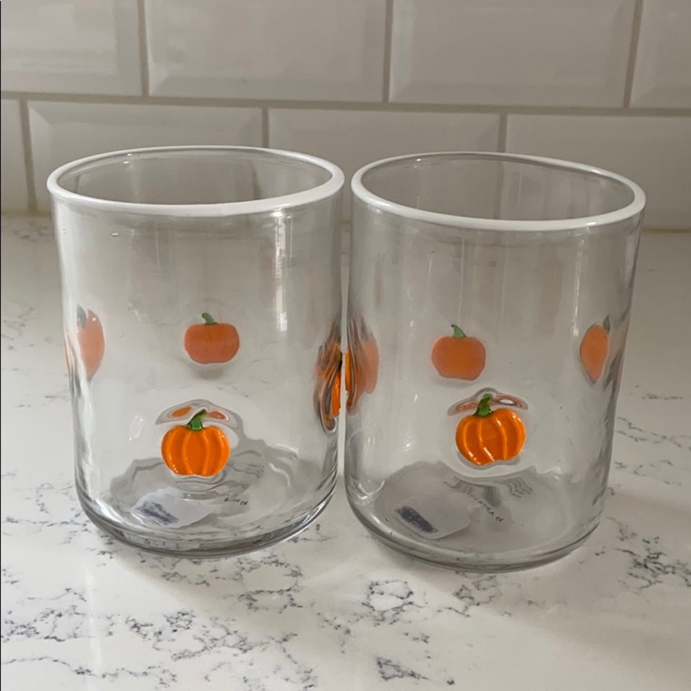 Anthropologie 🎃Harvest Pumpkin Juice Glasses - Picture 7 of 16